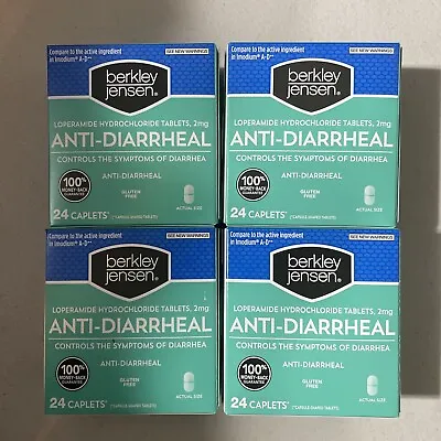$20.99 • Buy Anti-Diarrheal Berkley Jensen Caplets, 2 Mg, 24 Count-4 Boxes(96 Caplets) 1/24ex