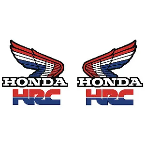 £28.10 • Buy LICENSED HONDA VINTAGE Honda HRC Wings Decal Stickers WORKS BIKE CR RC 125 250 
