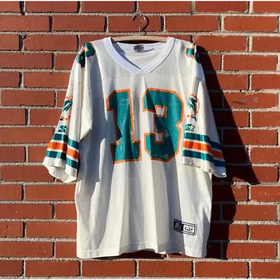 Miami Dolphins #13 Dan Marino Starter NFL Jersey - Sz XL - Vtg 90s  • $61