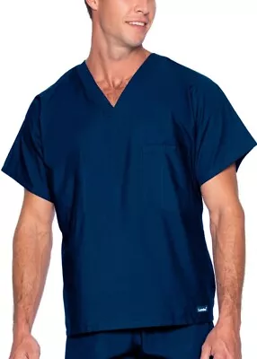 NWT NEW Landau Unisex Reversible V-Neck Scrub Top 7502 Size 3XL Navy Blue • $11.95