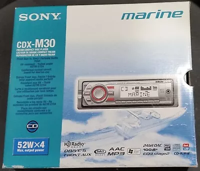 NO RADIO! - Sony Marine CDX-M30 – BoxRemoteManualsAUX Cap – RM-X151 -NO RADIO • $25