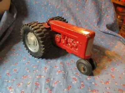 Lee Toys Metal Plastic Tractor Red  Back Wheels 3 1/8 Inch High • $19.99