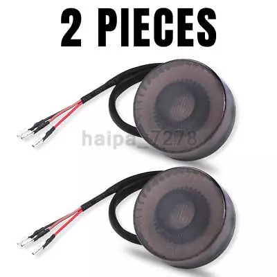 2PC Motorcycle Rear Tail Light Stop Brake DRL Round LED For Bobber Cafe Chopper • $19.98