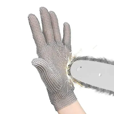 Cut Resistant Glove Food Grade Cutting Gloves Stainless Steel Proof Metal Mesh B • $56.49