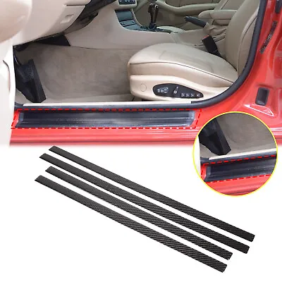 Carbon Inner Door Sill Scuff Plate Sticker Guard Kit For BMW 3 Series E46 98-04 • $30.99