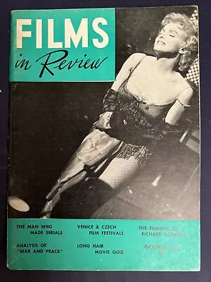 FILMS IN REVIEW Magazine MARILYN MONROE Cover OCTOBER 1956 • $15.81