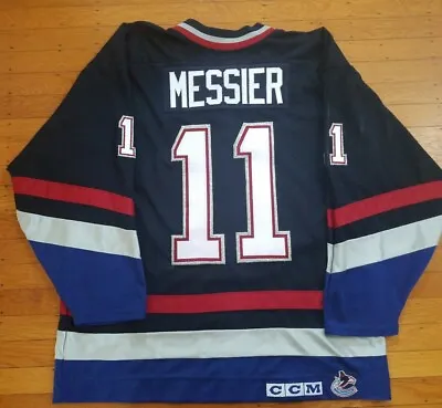 Nhl Ccm Hockey Jersey Vancouver Canucks Mark Messier Size XL Professionally Sewn • $150