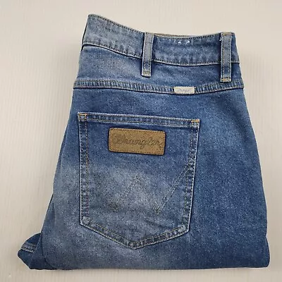 Wrangler Jeans Womens 14 Drew Blue Denim Stretch Distressed • $30