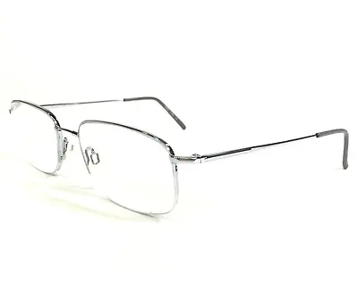 Marchon Eyeglasses Frames FLEXON 606 LT GUNMETAL Shiny Silver Half Rim 54-19-140 • $99.99