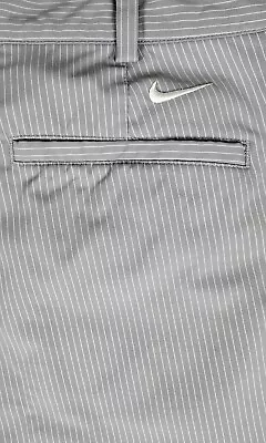 Nike Golf Pants 30x32 Men's Gray Striped Chino Stretch • $18.99