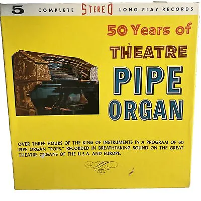 50 Years Of Pipe Organ 5LP Box Set Theater Organ Pops Piccadilly Gardens Erwin • $11