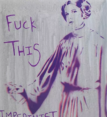Star Wars Art Princess Leia Painting Graffiti Canvas Street Art Painting • $39