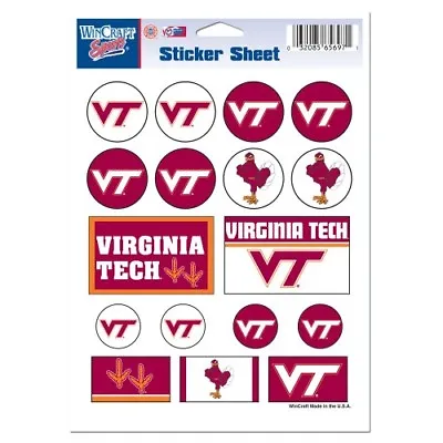 Virginia Tech Hokies Vinyl Die-Cut Sticker Set / Decal Sheet *Free Shipping • $5.67