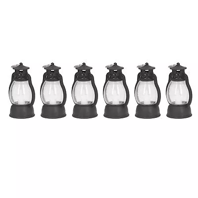 (Black)6Pcs Electric Lantern Vintage Lamp Battery Operated Light Home New • $14.93