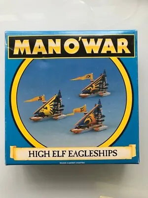 Citadel Metal Man O' War High Elves Eagleships Boxed Painted. PRICE DROP • $37.35