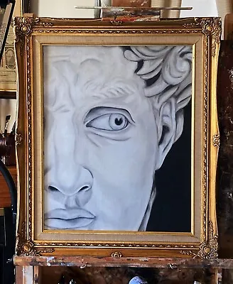 VANWINKLE ORIGINAL Oil Painting   MICHELANGELO'S  DAVID   16 X 20  Canvas • $110