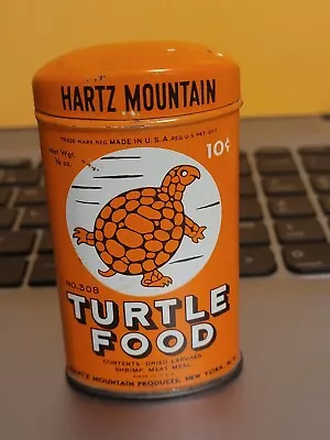 Hartz Mountain Turtle Food Tin No# 308 USED Original Vintage Very Good Condition • $65