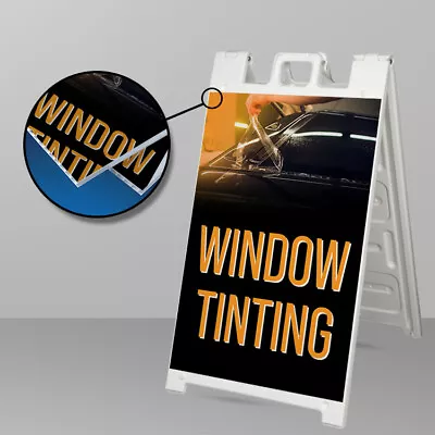 Window Tinting Custom A Frame Signicade Sign Sidewalk Sign Shipped Same Day • $169.99