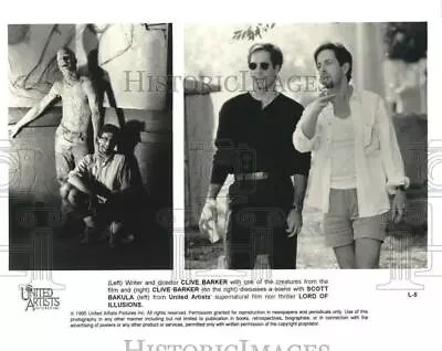 1995 Press Photo Clive Barker And Scott Bakula On Set Of  Lord Of Illusions.  • $19.99