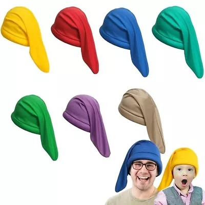 Solid Color Elf Hat Christmas Dwarf Hat Cosplay Costume Cap Birthday Party Props • $16.99