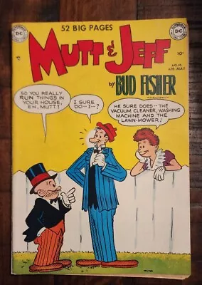 Vintage Comic Book Mutt And Jeff #45 Golden Age 1949  • $22.50