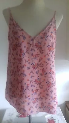 £6.99 • Buy Bnwt Ladies Size 14 Peach Floral Print Cami Style Top By Papaya
