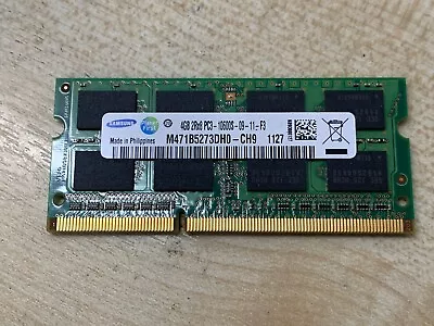 Samsung 4GB DDR3 Laptop Memory PC3-10600 1333Mhz RAM SODIMM M471B5273DH0-CH9  • £7.40