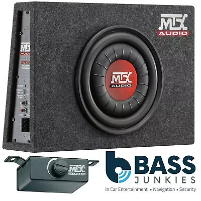 MTX RTF10P Slim 10  600 Watts Amplified Active Car Subwoofer Box Bass Controller • £239