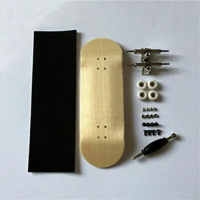 Basic Complete Wooden Maple Handmade Fingerboard Finger Skateboard Pro Set • $25.11