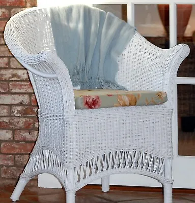 Lloyd Loom Style Cane Chair ... White Wicker • £149