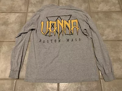 VINTAGE Vanna Band Grey Long Sleeve Shirt L Boston Mass Hardcore Metal Hxc Sxe • $44.95