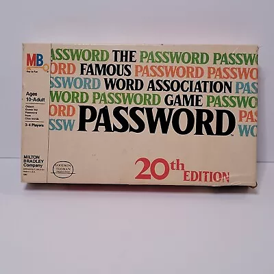 Vintage PASSWORD 20th Edition Board Game - Milton Bradley Gameshow 1978 • $4.99