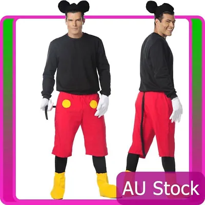 Mens Disney Mickey Mouse Halloween Fancy Dress Adult Costume • £35.30
