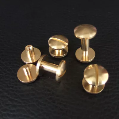 £2.98 • Buy Brass Chicago Screw Nail Stud Holster Sheath Belt Saddle Nail Post 4/5/6/8/10