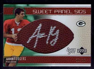 Aaron Rodgers 2005 Upper Deck Sweet Spot Panel Gold Auto RC 15/15 • $2500