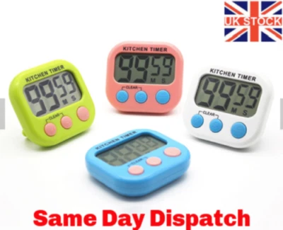 £0.99 • Buy LCD Digital Kitchen Egg Cooking Timer Count Down Clock Alarm Stopwatch Magnetic