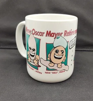 Vintage 1999 Oscar Mayer Retirement 4  Coffee Mug Cup Japan India Italy Germany • $9.99