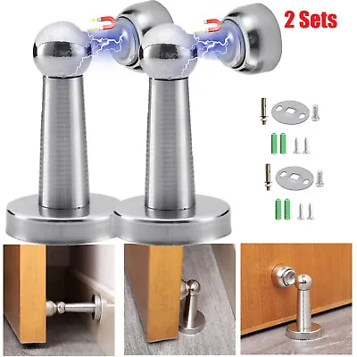 2 PACK Magnetic Door Stop Holder Home Safety Stopper Guard Office Catch Mount US • $8.88