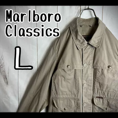 [Very Rare] Marlboro Classics Coveralls Leather Patch Logo Button L • $127.63