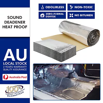 Car Deadener Heat And Sound Exhaust Heat Shield Insulation Noise Proof AU • $33.48