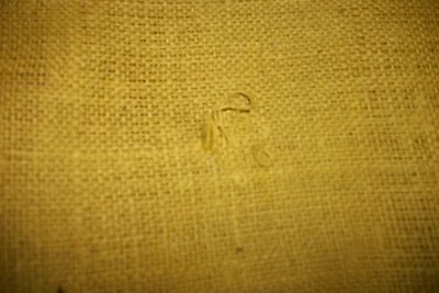 VINTAGE UNCUT YELLOW BURLAP SMALL FLAW NOTED IN MATERIAL  SEE PICTURE 36 X46 • $5.99