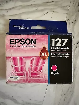 Genuine EPSON 127 XL T127220 Magenta High Capacity Ink Cartridge Expired • $17.95