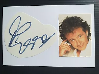 DAVID ESSEX Signed Postcard Size White Card With  Photo  Attached  SUPERB ITEM  • £18