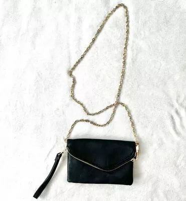 URBAN EXPRESSIONS Women’s Envelope Clutch / Crossbody Bag Vegan Leather Black • $18.40