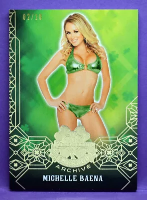 BenchWarmer Emerald Archive Michelle Baena GOLD FOIL PREMIUM BASE #5 #d 02/10 • $10.79