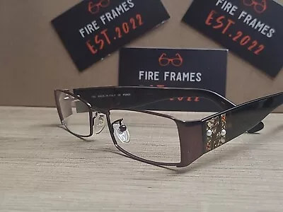 FENDI F818R 700 Rhinestone Eyeglasses Frame Fendi Glasses Italy 51-17-135Vintage • $150