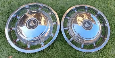 2 Black Centre Hg Ht Hk Holden Premier Brougham Chrome Hub Caps Hubcaps Kingswoo • $200