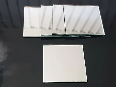 10 Pieces Silver Glass Mirror Tiles 5 X 5 Cm 2 Mm Thick. Art&Craft  • £5.99