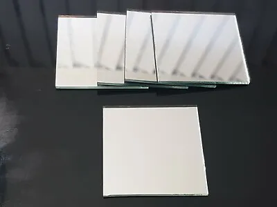 5 Pieces Silver Glass Mirror Tiles 5 X 5 Cm 3 Mm Thick. Art&Craft  • £4.45
