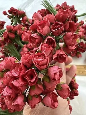 2 Bundles Vintage Red Millinery Flower • $7